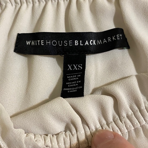White House Black Market Off-Shoulder Top with Floral Embroidery Bell Sleeve XXS - Picture 4 of 8